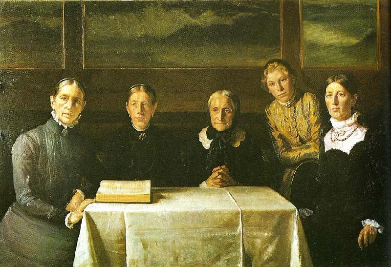 Michael Ancher det brondumske familiebillede oil painting image